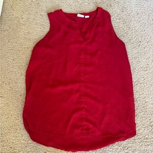 Kenar Sleeveless Red Blouse